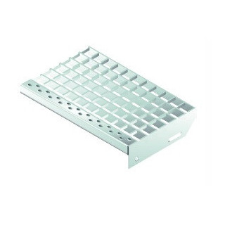 Peldaño de rejilla en acero galvanizado 1000x270mm con malla de 30mm