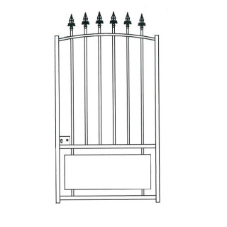 Puerta peatonal napoles H1M Ancho 1,6M-1,8M - fabricación artesanal