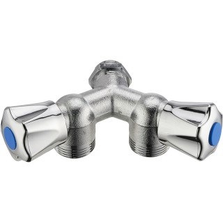 GRIFO M.A.L DOBLE EN Y M 1/2 - 2 SALIDAS M 3/4