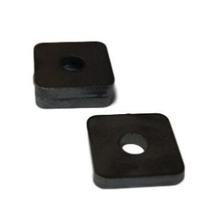 Platine en acier 35x35 percée épaisseur 6mm - Maison du fer