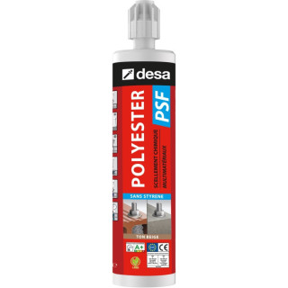 Scellement chimique Polyester 300ML ton beige