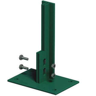 Placa base verde para poste Titan