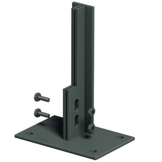 Placa base gris para poste Titan